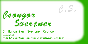 csongor svertner business card
